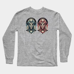 Red Alien or Blue Alien Long Sleeve T-Shirt